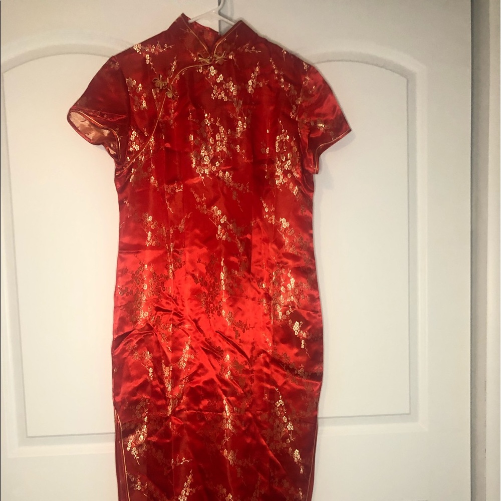 Red oriental dress